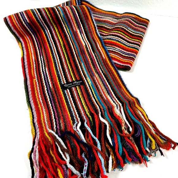 Peruvian Baby Alpaca Scarf – Multicolor, NWT - Picture 1 of 3